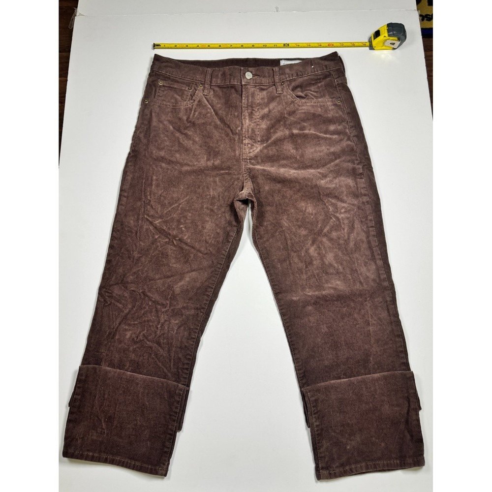 Gap Corduroy 90s High Rise Pants Womens 31/12S Brown Straight Leg Streetwear
